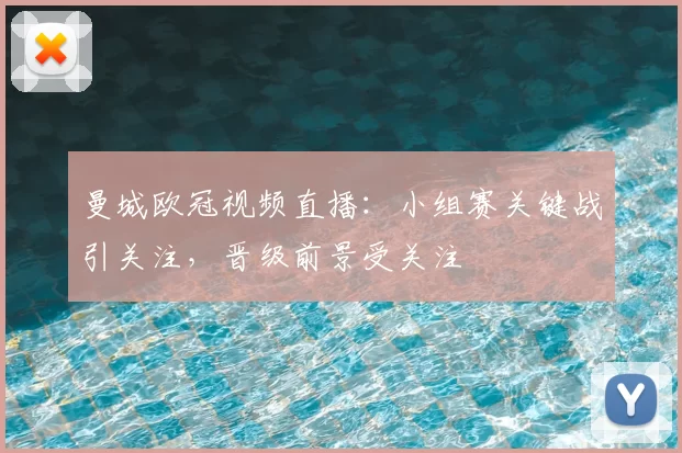曼城欧冠视频直播：小组赛关键战引关注，晋级前景受关注